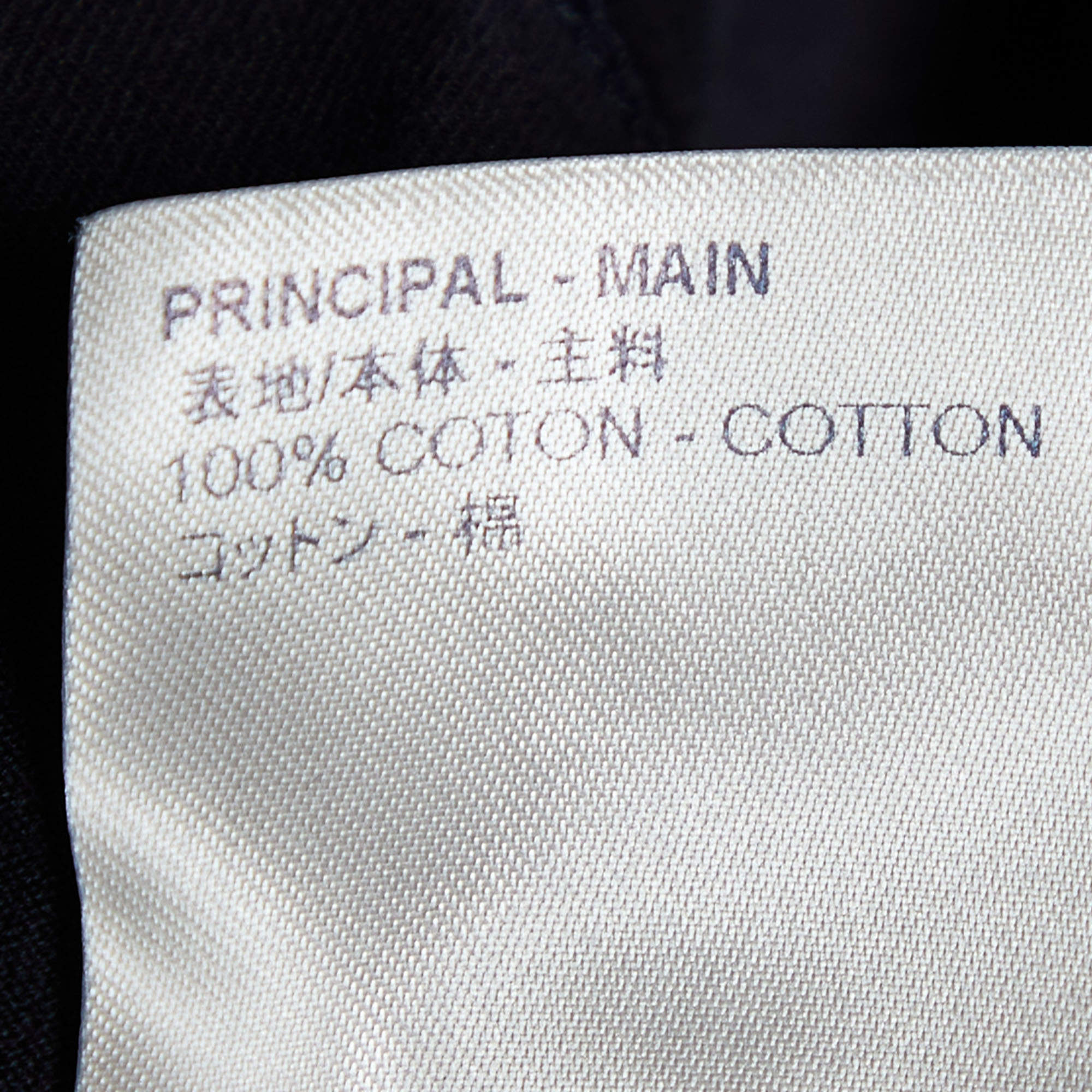 Louis Vuitton Midnight Blue LV Forever Print Cotton Crew Neck T