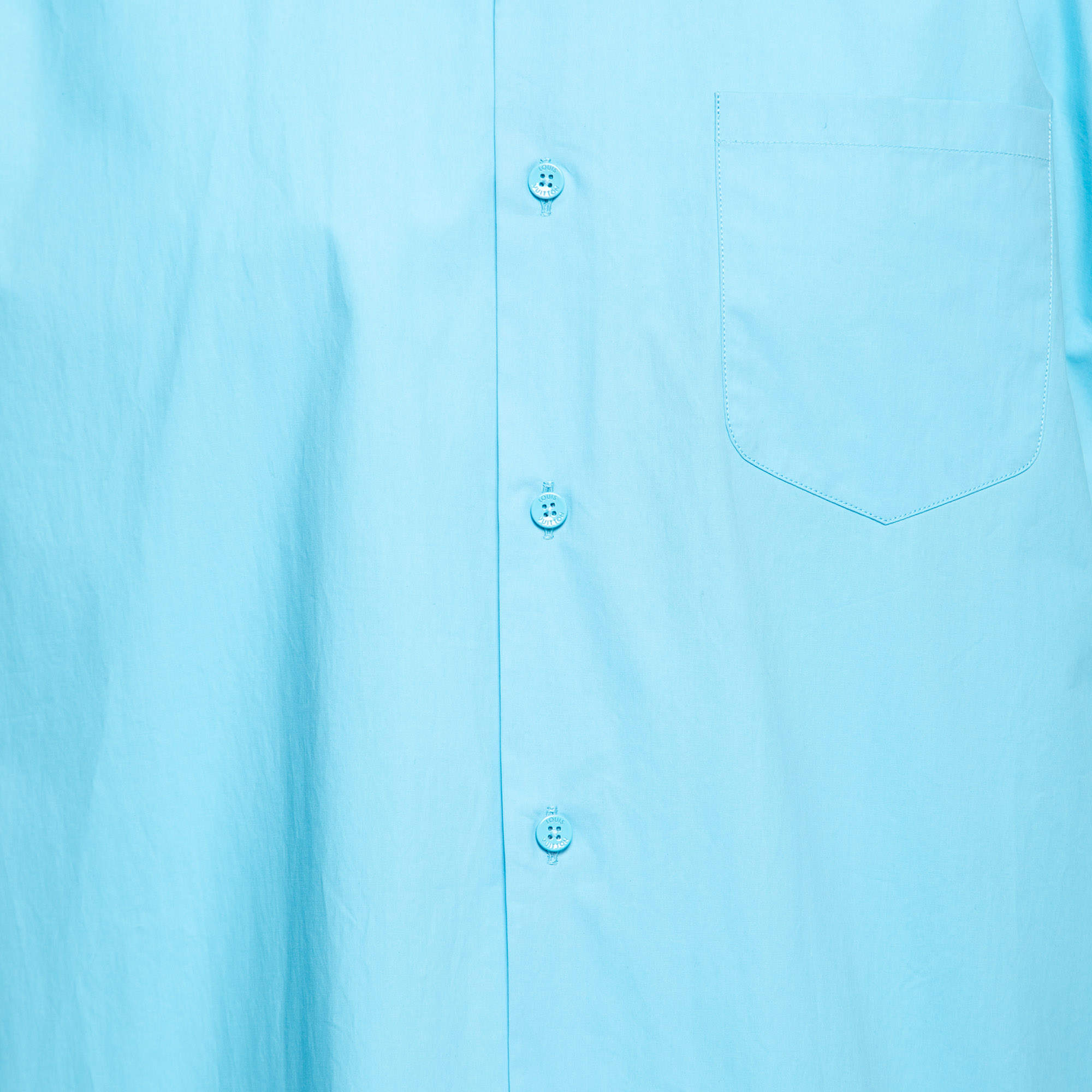 Louis Vuitton Sky Blue Pocket Detail Button Front Shirt XL Louis Vuitton |  The Luxury Closet