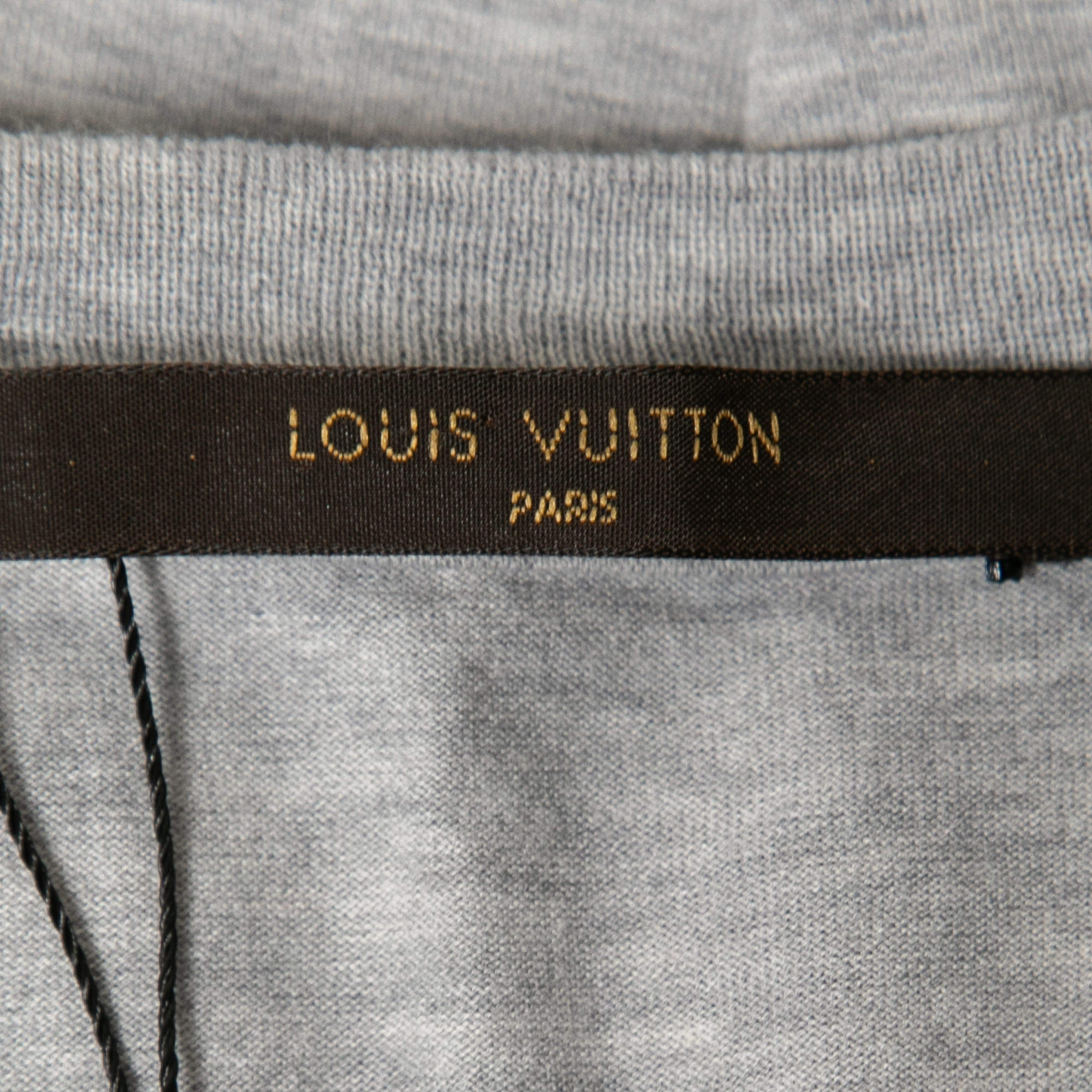 Louis Vuitton Grey Jersey Stripe Detail T-Shirt XL Louis Vuitton