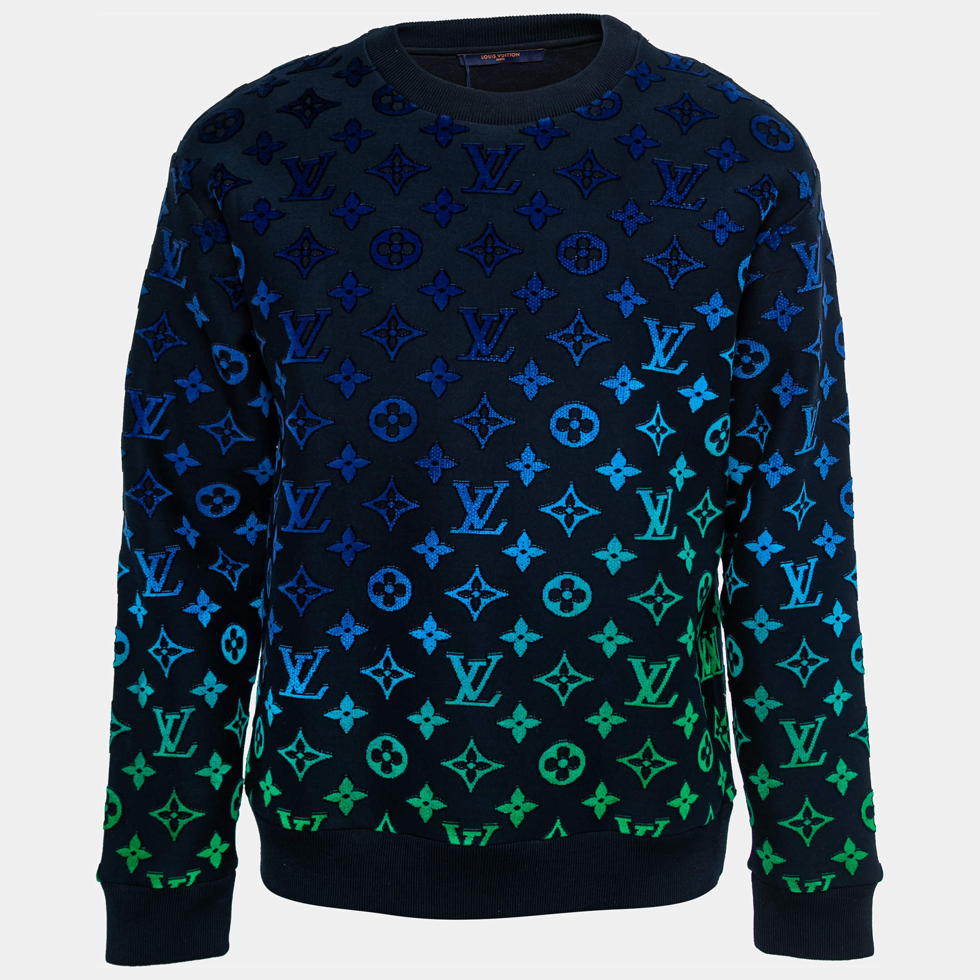 Louis Vuitton LV gradient monogram sweater Blue Cotton ref.239706 - Joli  Closet