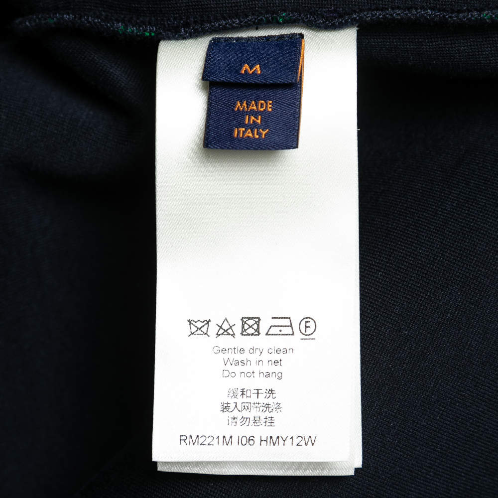 Louis Vuitton Navy Blue Cotton Gradient Monogram Fil Coup Sweatshirt M  Louis Vuitton