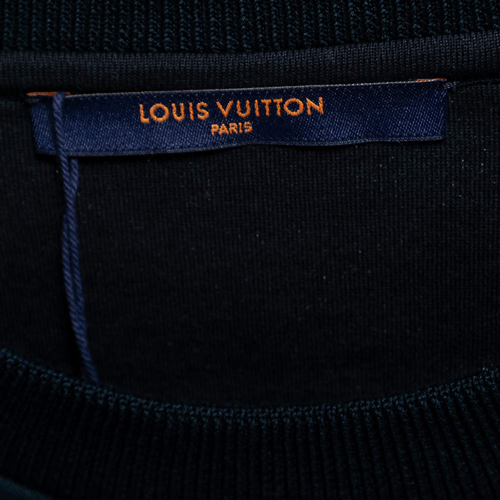 Louis Vuitton Navy Blue Cotton Gradient Monogram Fil Coup