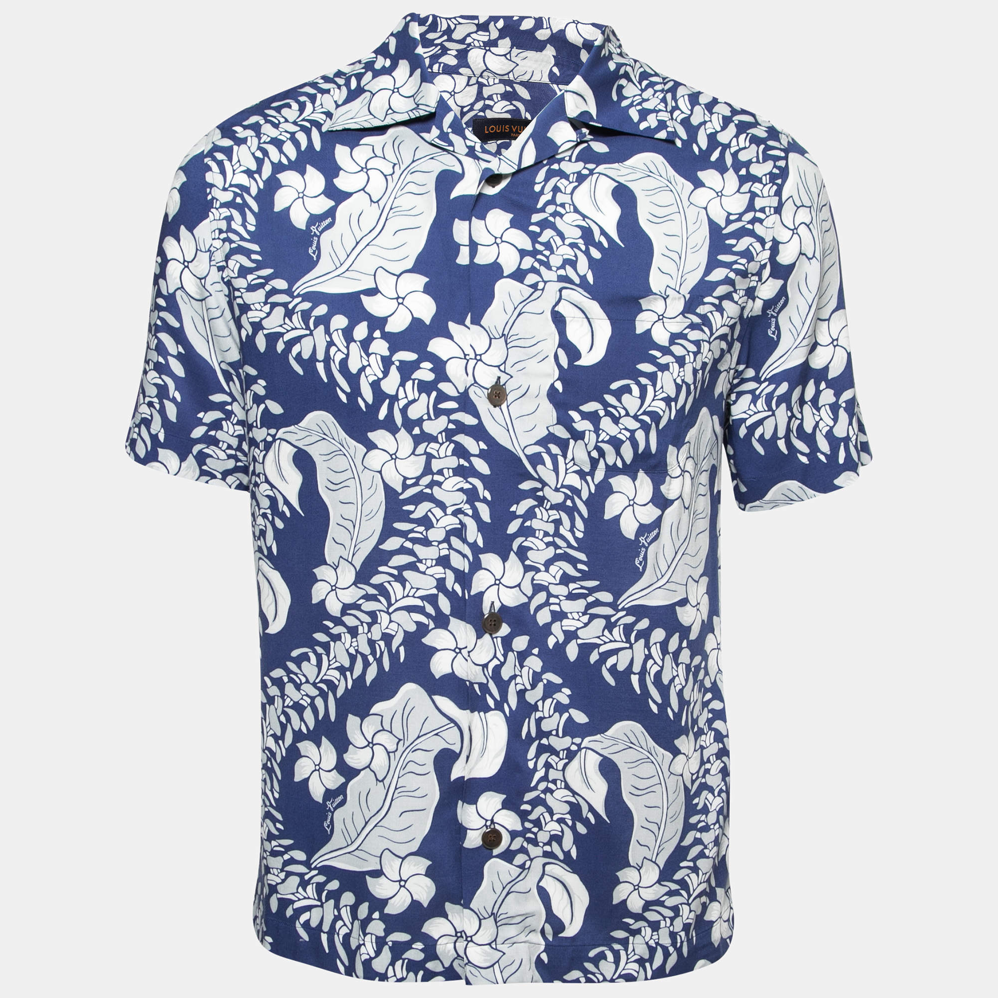 Men's Louis Vuitton Floral Print Shirt, Plus Size