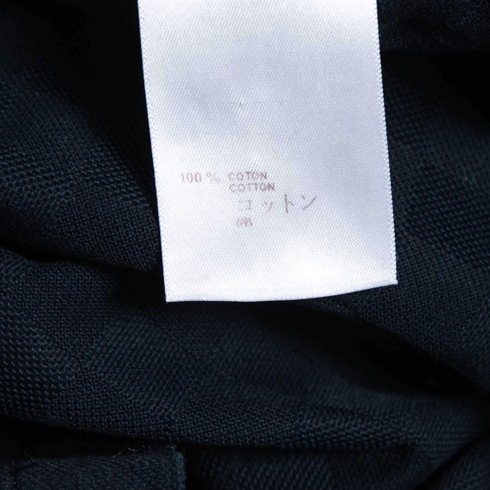 Louis Vuitton Grey Damier Pattern Cotton Pique Polo T-Shirt L Louis Vuitton