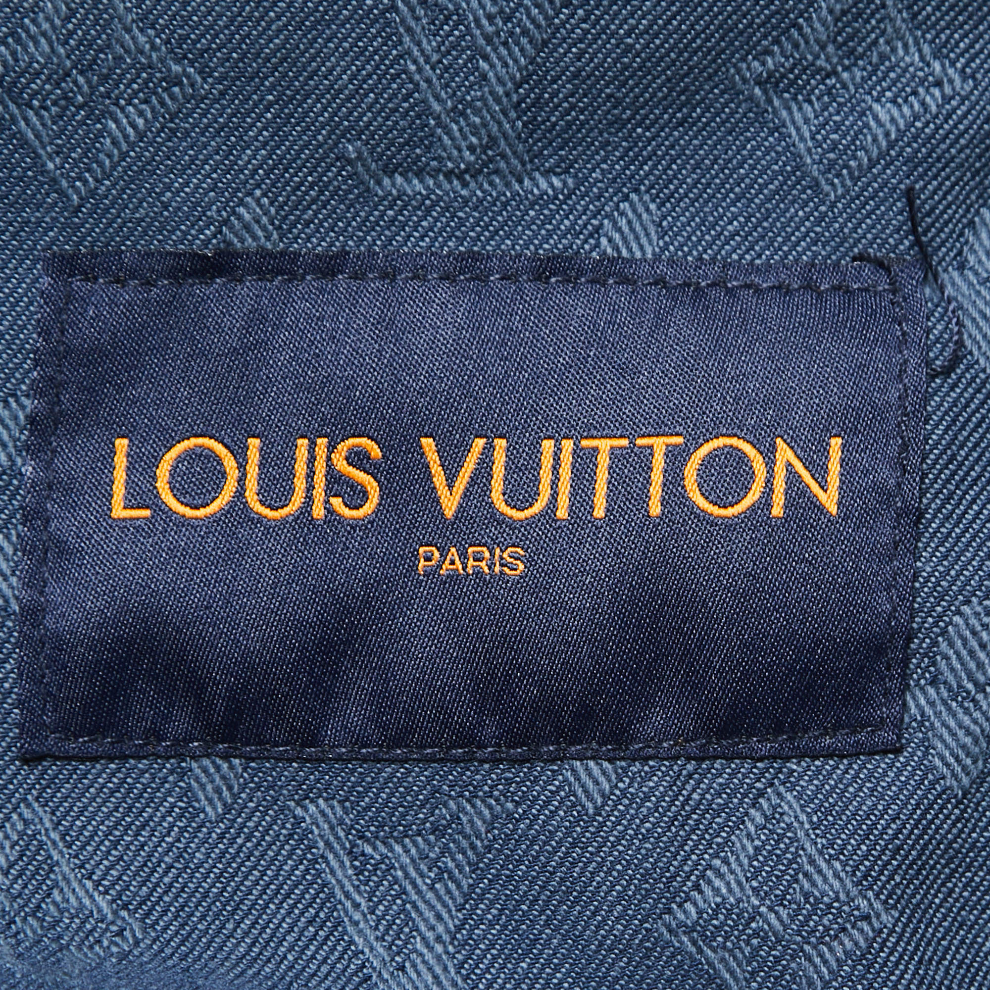 LOUIS VUITTON FIJA14TWS Monogram Check Denim Logo LV Jacket MonogramDenim  Blue