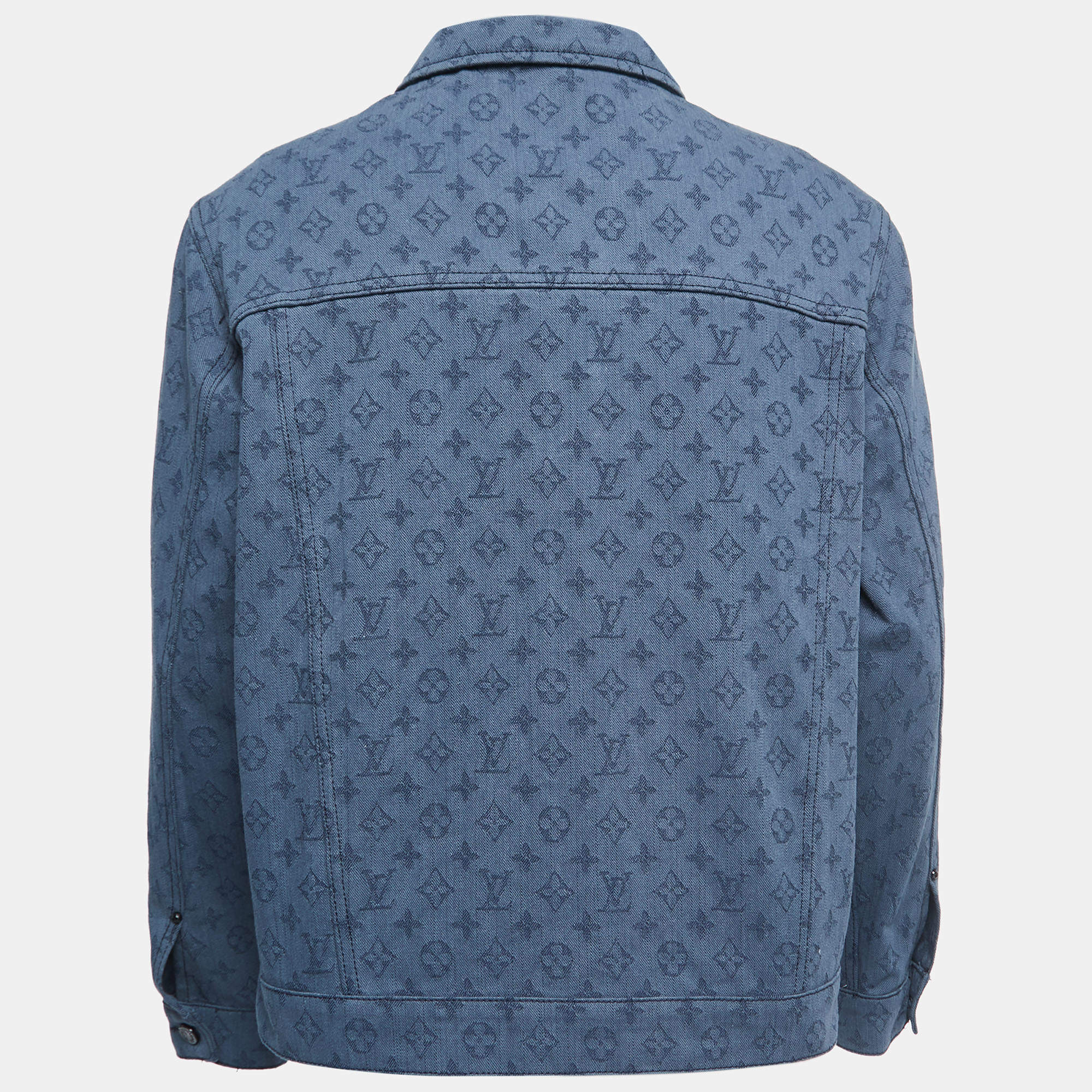 Louis Vuitton Blue Monogram Denim Button Front Jacket L Louis Vuitton | The  Luxury Closet
