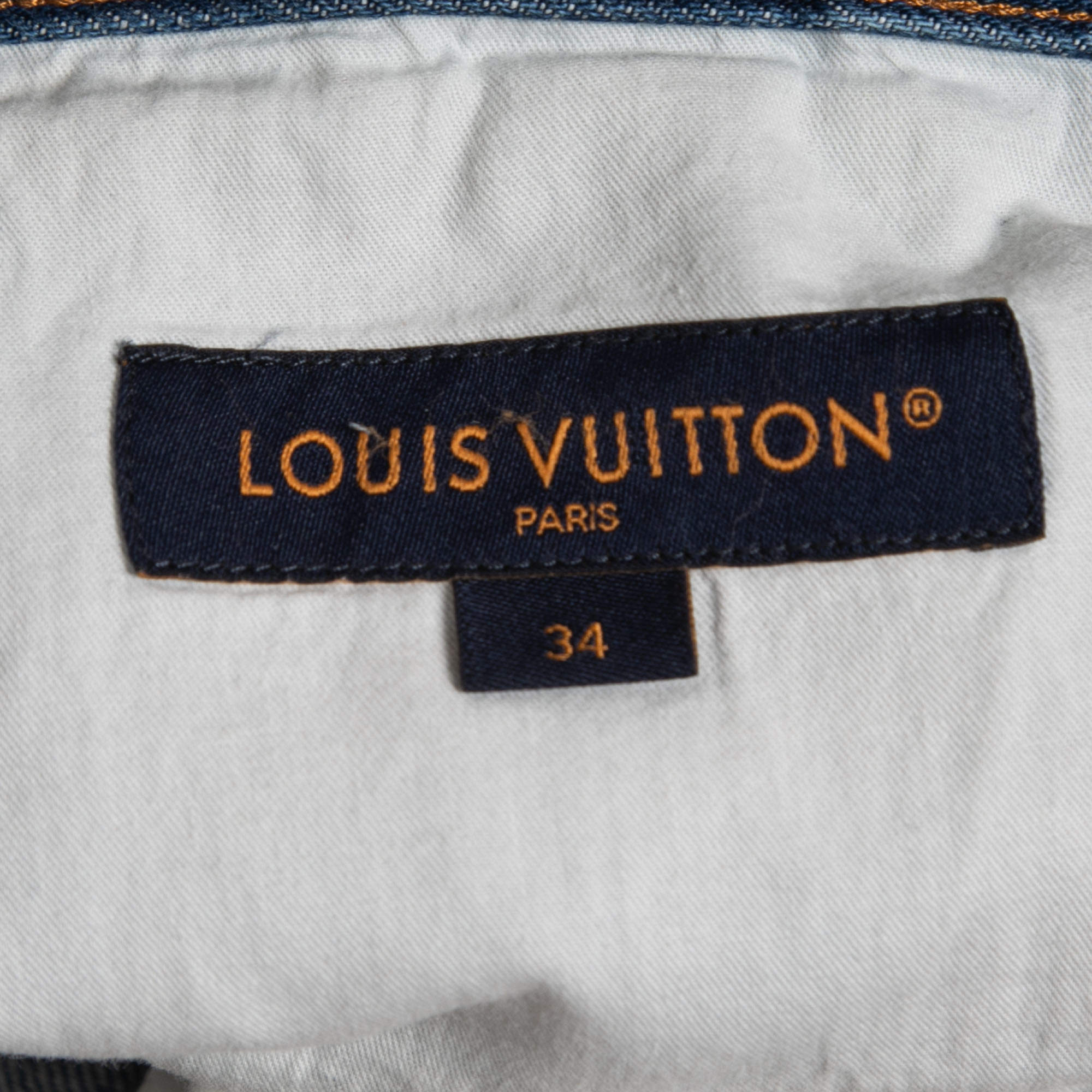 Louis Vuitton Light Blue Washed Denim Jeans L Waist 34 Louis