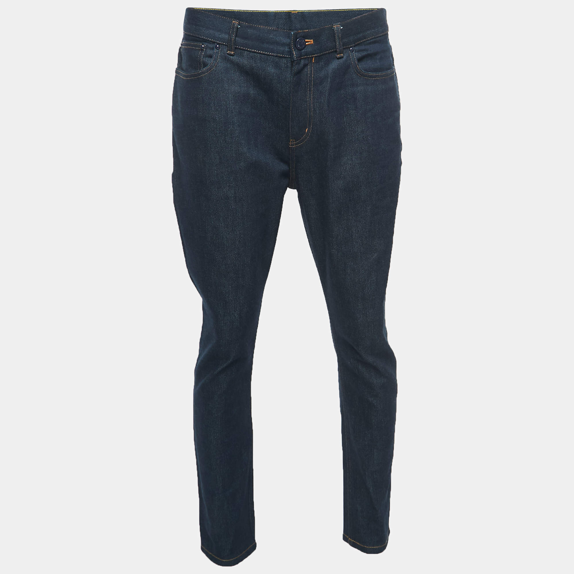 مملوكة مسبقًا Louis Vuitton Dark Blue Denim Jeans L Waist 34"