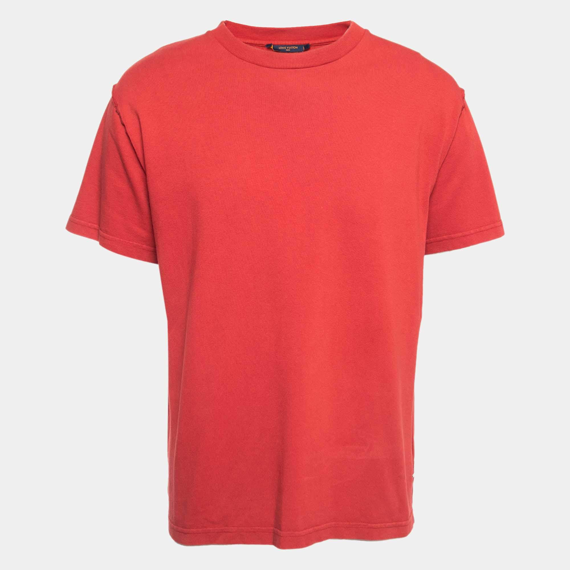 Louis Vuitton Red Cotton Inside-Out T-Shirt M
