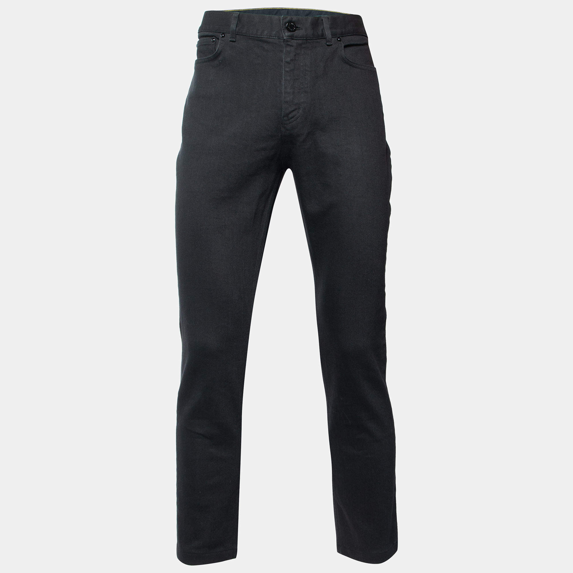 Louis Vuitton Black Cotton Regular Fit Jeans L/Waist 36"