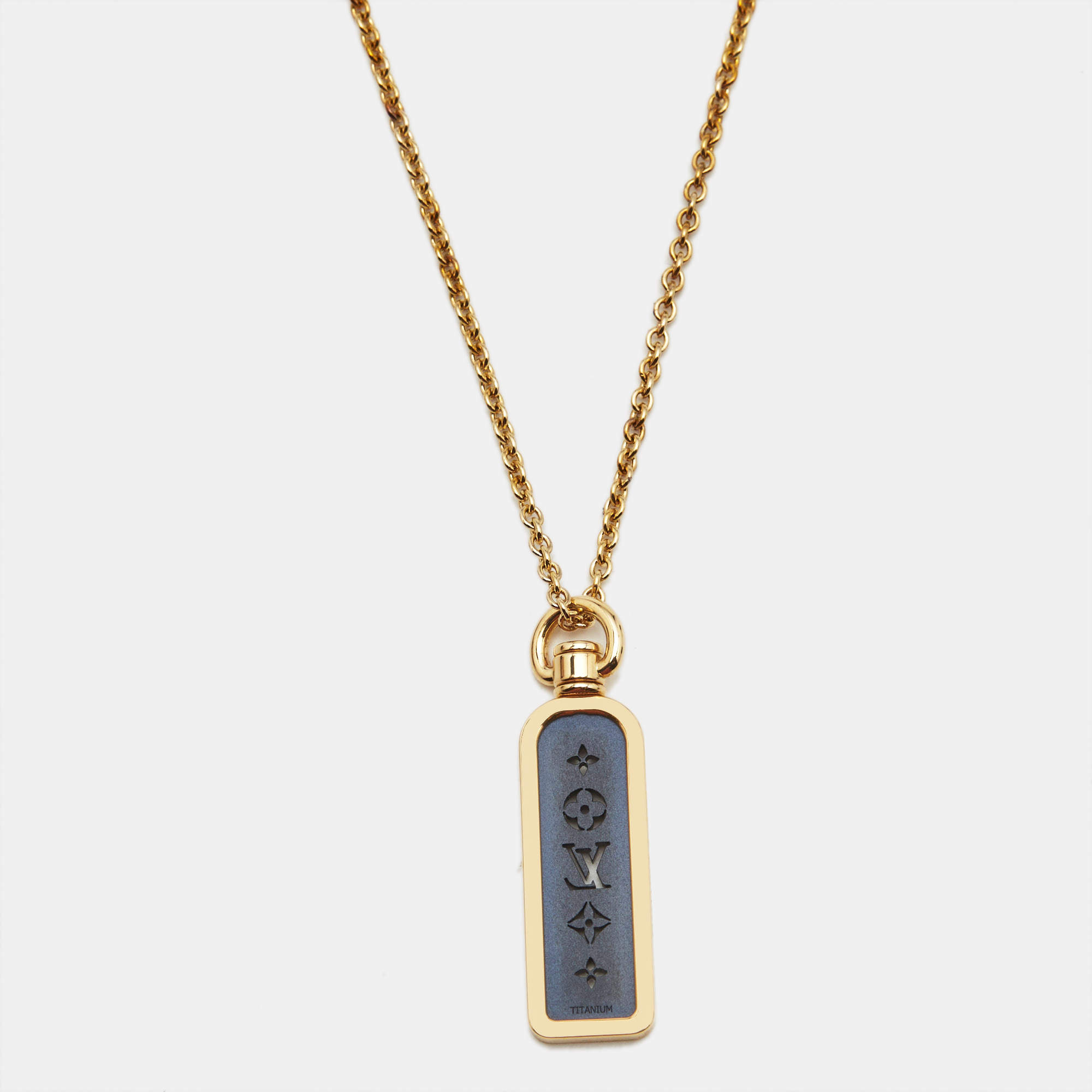 Louis Vuitton 18K Pink Gold Diamond Pendentif Monogram