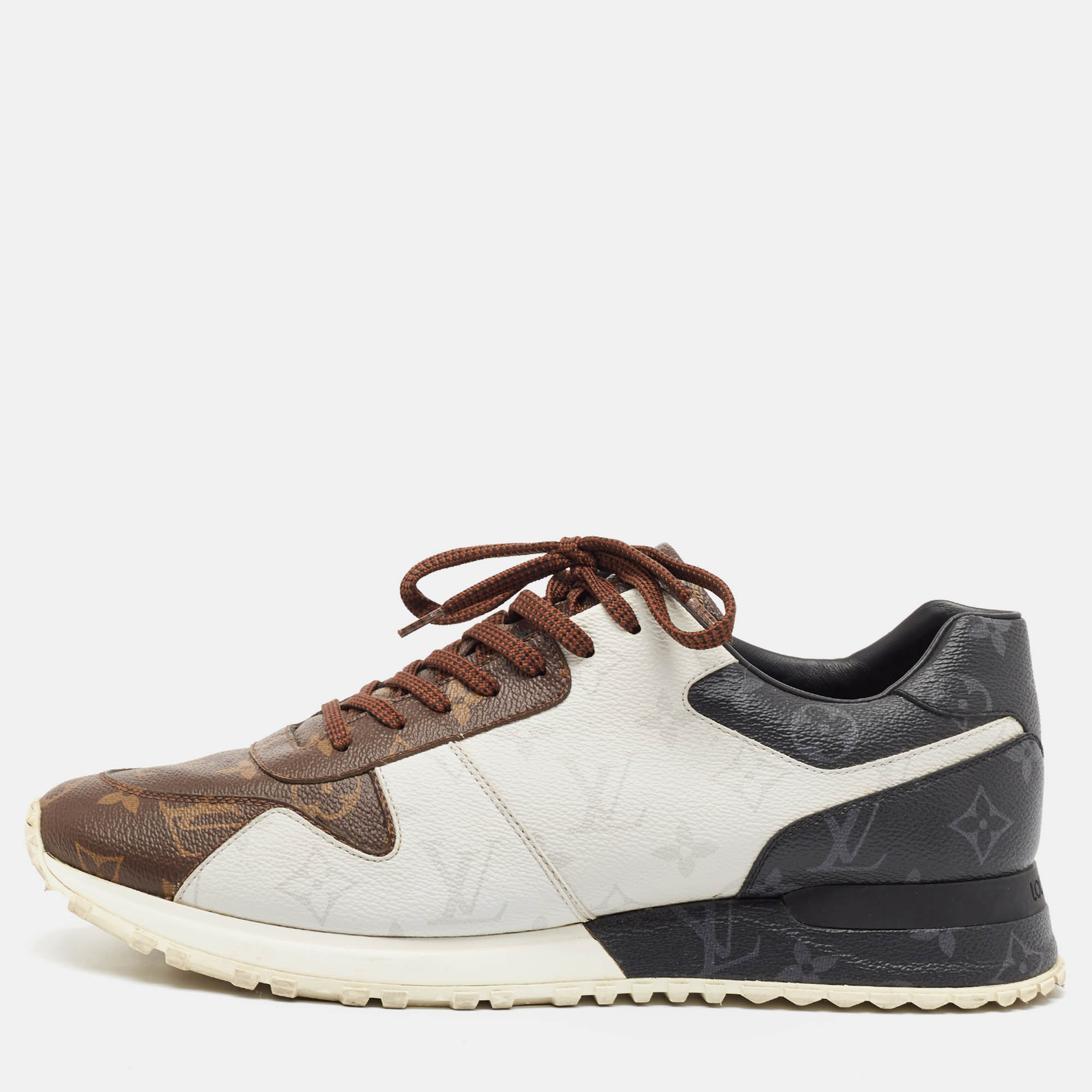 Louis Vuitton Brown/Black Canvas Run Away Low Top Sneakers Size 43