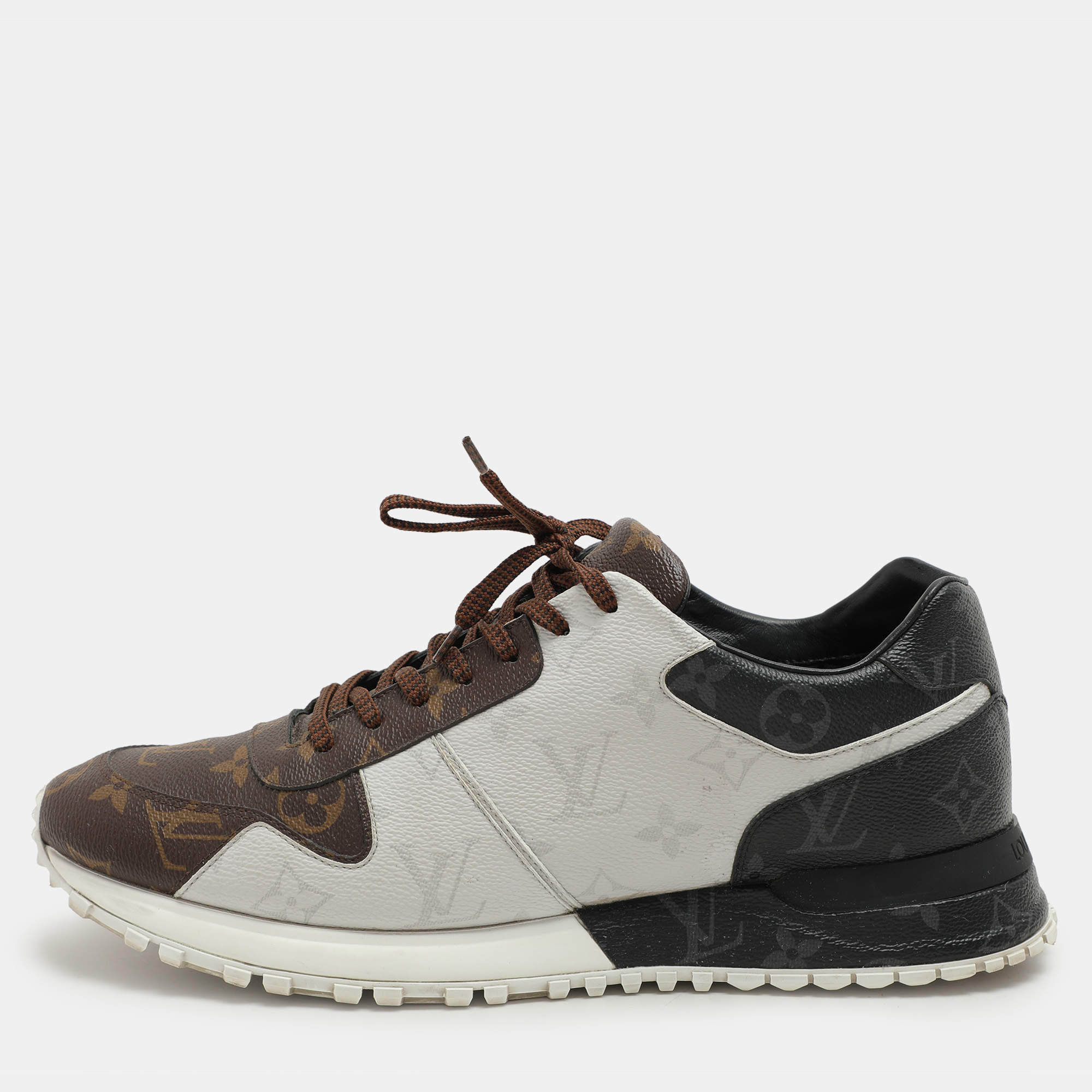 Louis Vuitton Brown Canvas RunAway Lace Up Sneakers Size 41.5