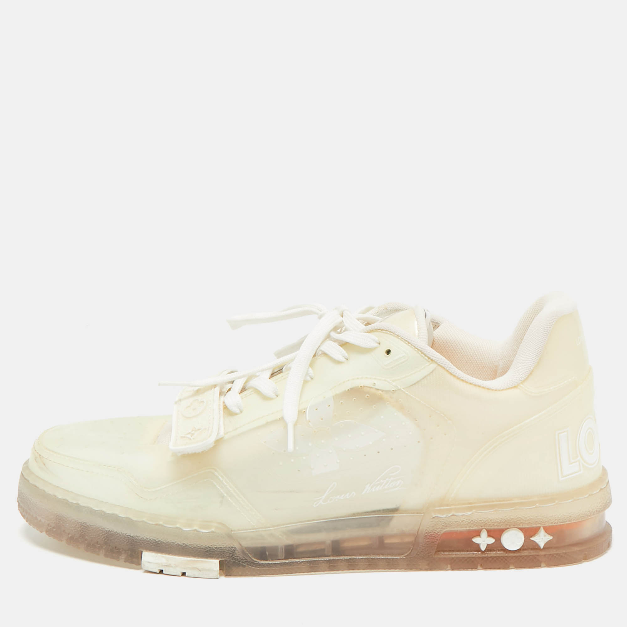Louis Vuitton Transparent Monogram PVC LV Trainer Sneakers Size 43