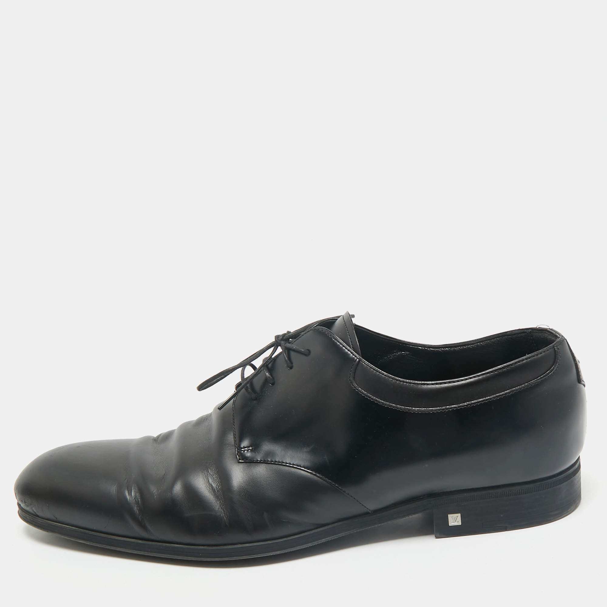 Louis Vuitton Black Leather Lace Derby Size 44.5