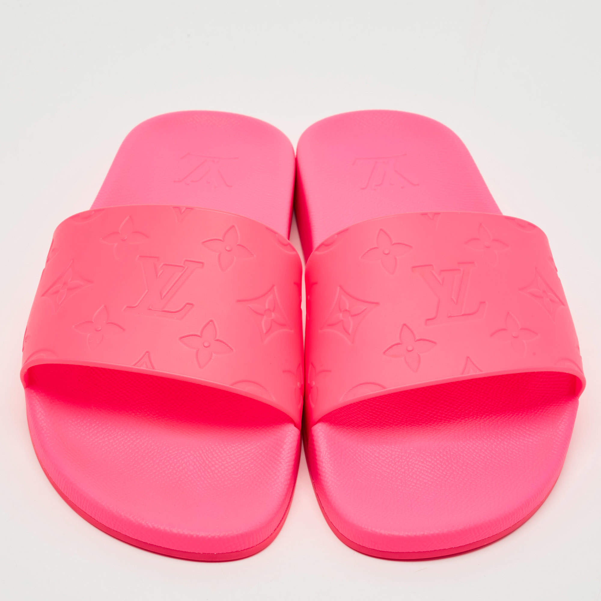 Louis Vuitton Pink Rubber Waterfront Pool Slides Size 39 Louis