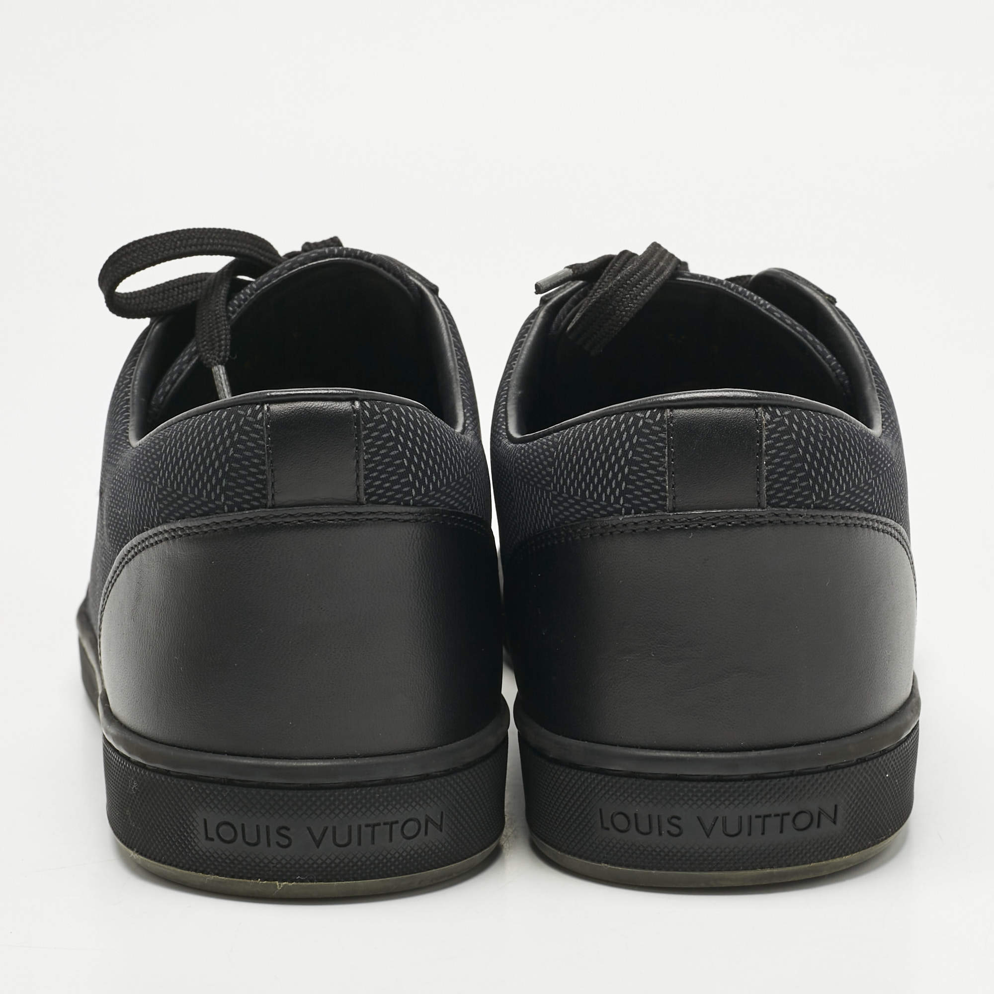 Louis Vuitton Black Leather And Damier Patent Leather High