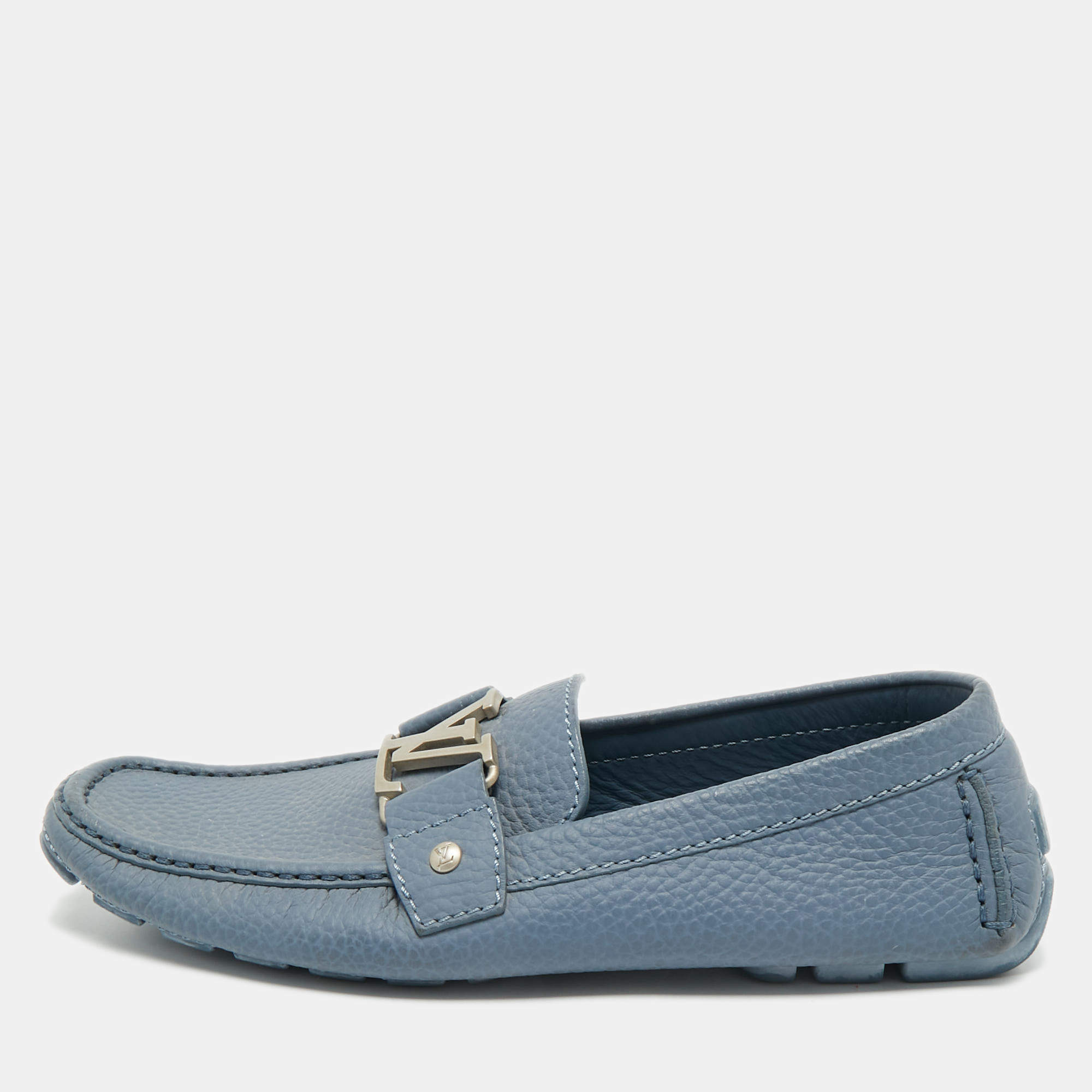 مملوكة مسبقًا حذاء لوفرز لوي فيتون مونتي كارلو جلد أسود مقاس 40