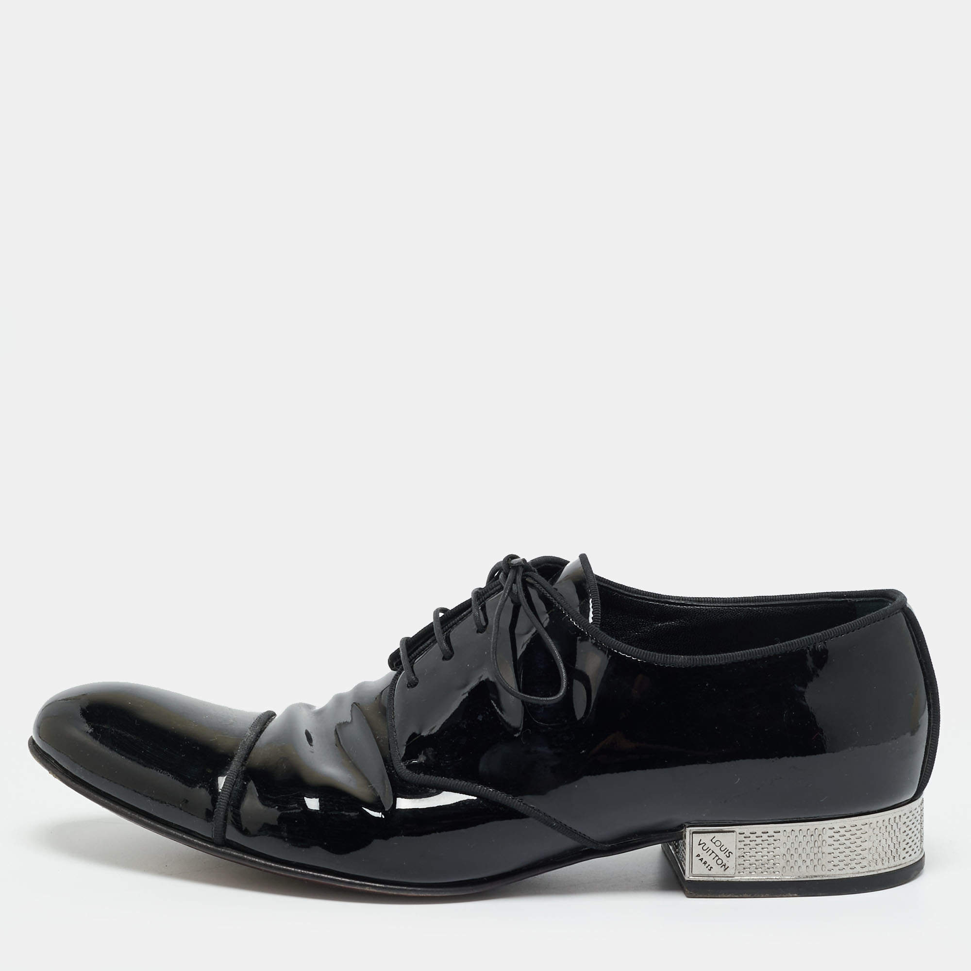 مملوكة مسبقًا Louis Vuitton Size 43 Black Patent Leather Derby
