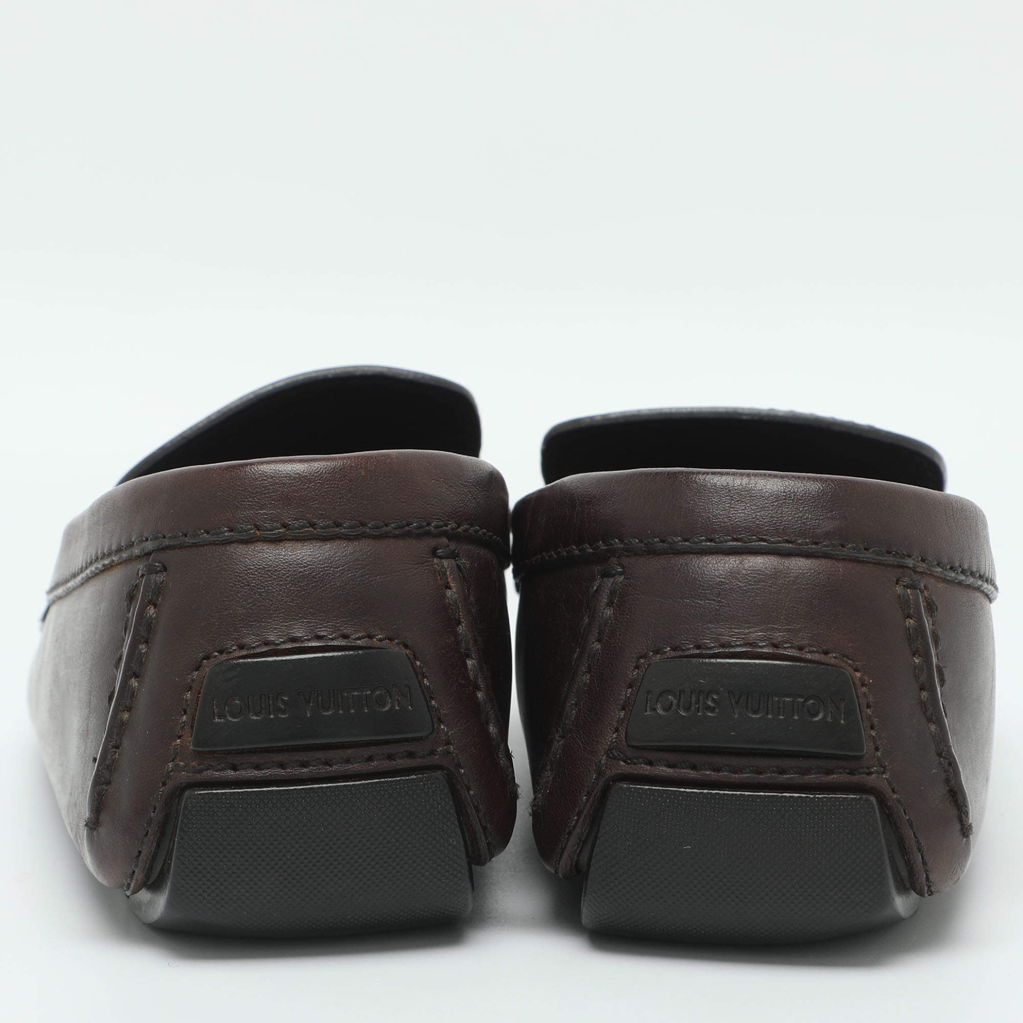 Louis Vuitton Brown Monogram Leather Summerland Boat Moccasins