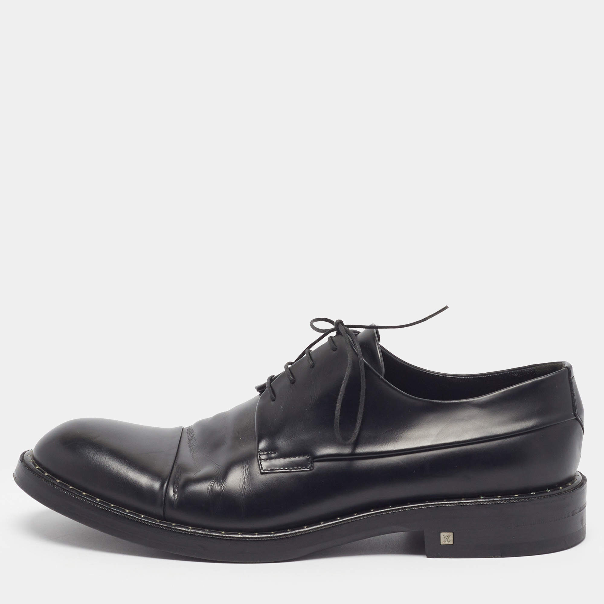 مملوكة مسبقًا Louis Vuitton Size 42.5 Black Leather Derby