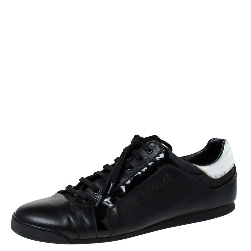 Louis Vuitton Black Leather Lace Up Sneakers Size 44 Louis Vuitton ...
