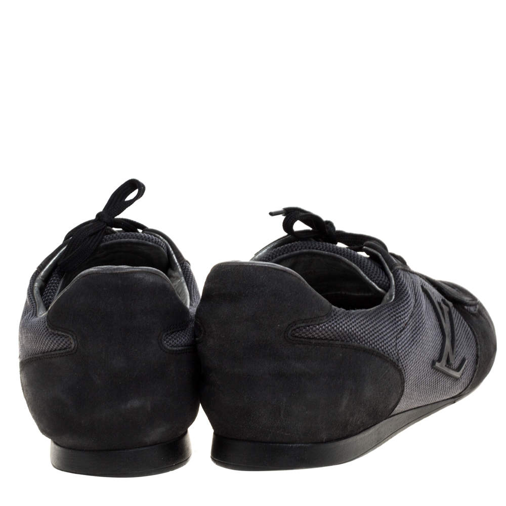 Louis Vuitton Black/Grey Canvas And Suede 'Stardust' Lace Up Sneaker Size  42.5 Louis Vuitton