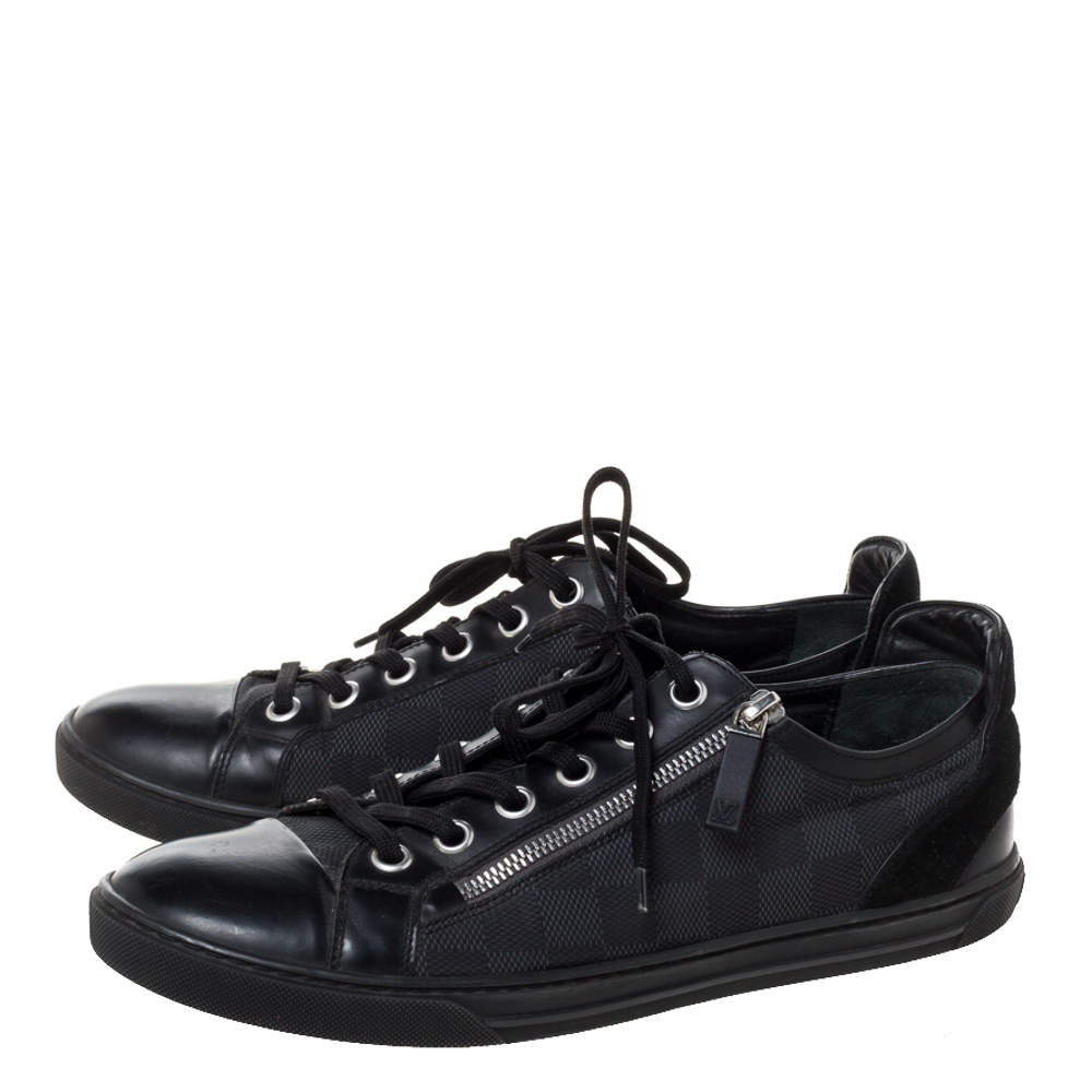 Louis Vuitton Black Damier Print Nylon, Suede And Leather 'Aventure' Zip  Lace Up Sneaker Size 41 Louis Vuitton | The Luxury Closet