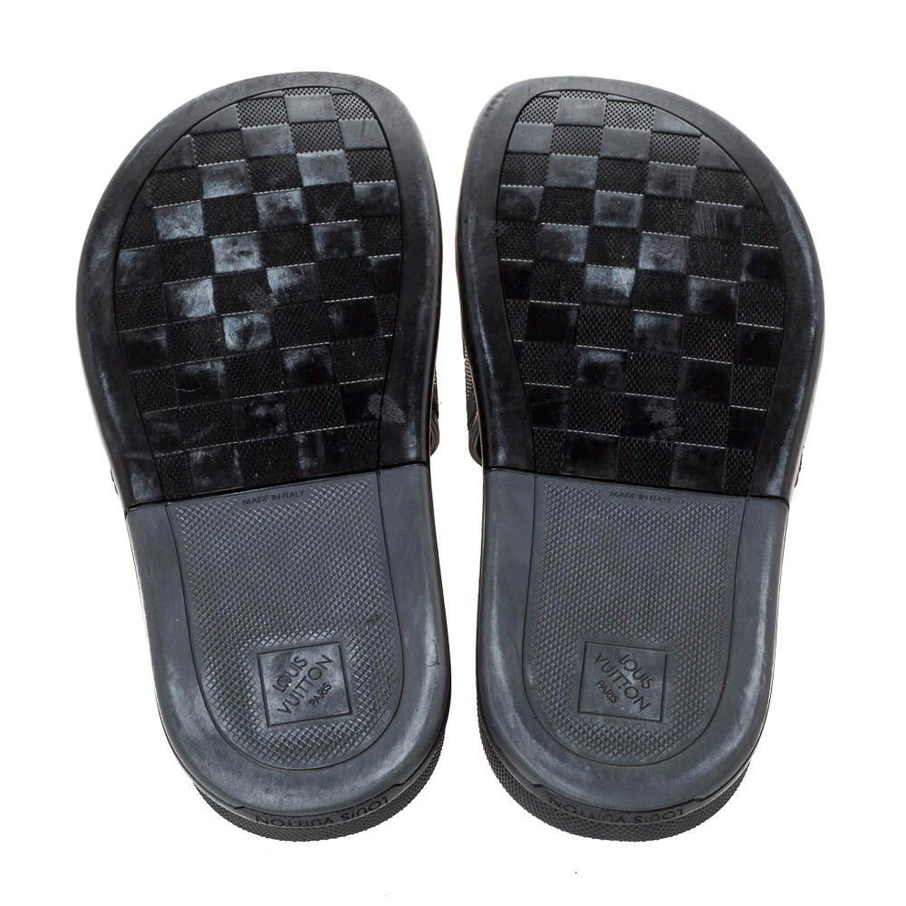 Waterfront sandals Louis Vuitton Black size 7 UK in Rubber - 35723558