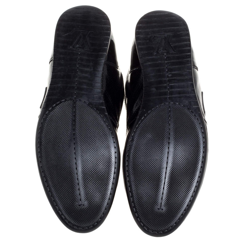 Louis Vuitton Sneakers Black Leather Patent leather Deerskin ref.865024 -  Joli Closet