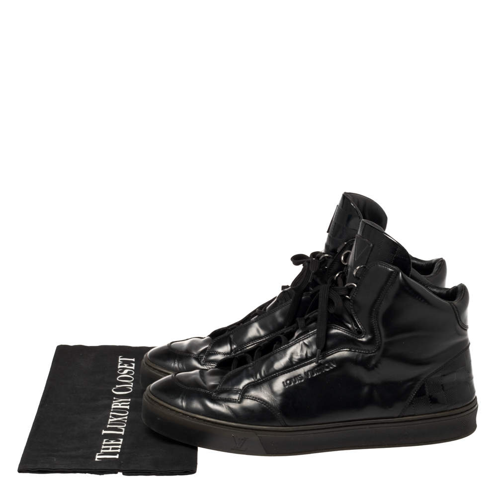 Louis Vuitton Black Brogue Leather Explorer Sneakers Size 43.5 Louis Vuitton