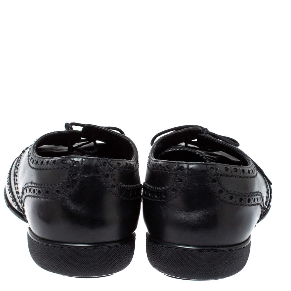 Louis Vuitton Black Brogue Leather Explorer Sneakers Size 43.5 Louis Vuitton