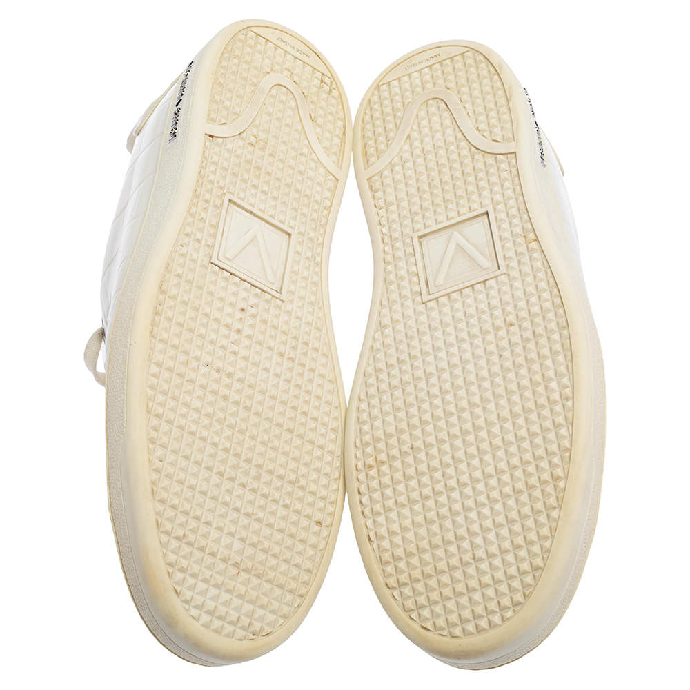 Zig zag leather low trainers Louis Vuitton White size 42.5 EU in Leather -  30657606