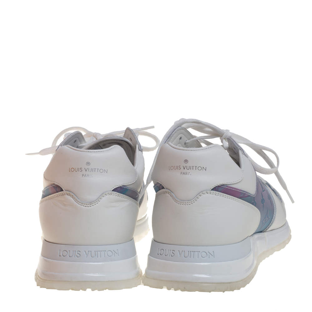 Louis Vuitton Men's Run Away Sneakers Monogram Iridescent Textile with  Leather White 202293301