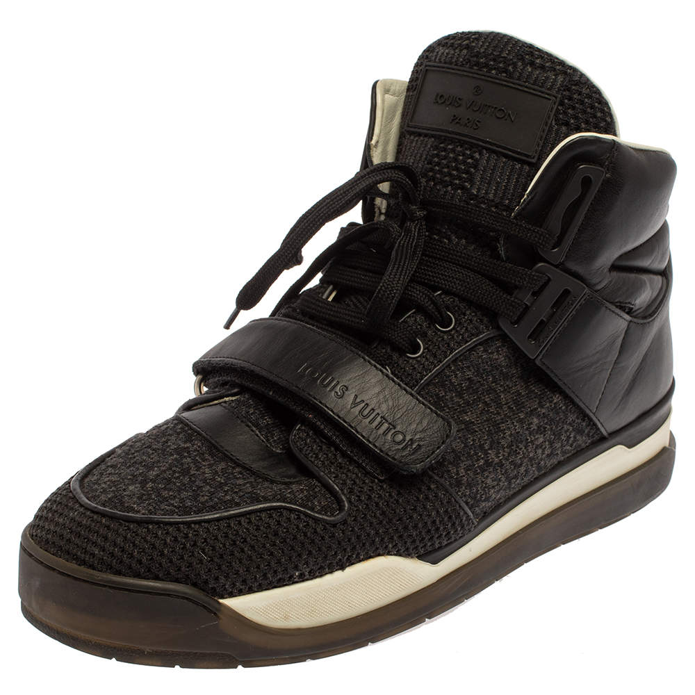 salon Ødelægge Træts webspindel Louis Vuitton Black Leather And Mesh Trailblazer High Top Sneakers Size  41.5 Louis Vuitton | TLC