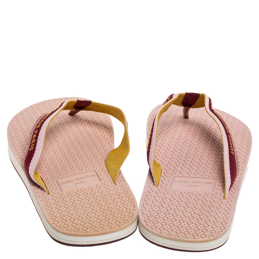 Louis Vuitton Multicolor Nylon Bahia Flip Flops Flat Thong Sandals Size 41 Louis  Vuitton