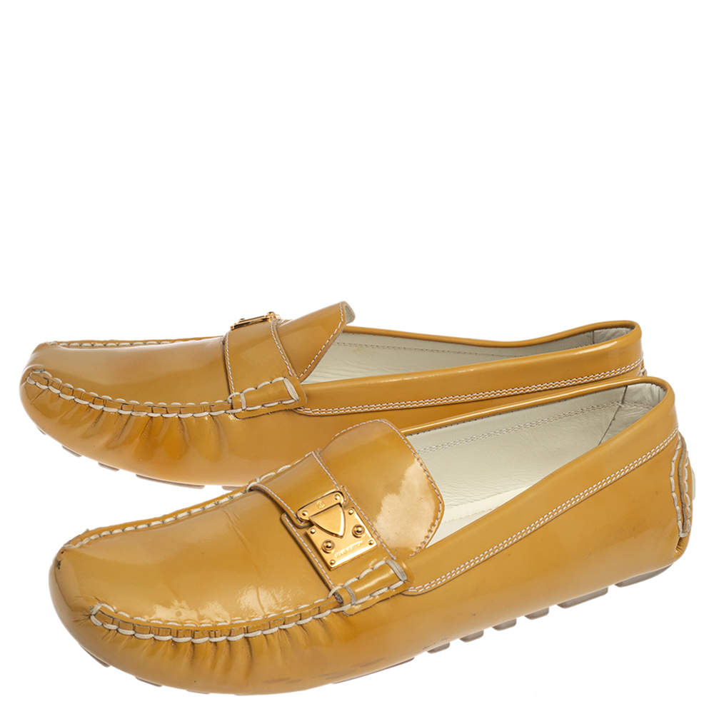 Louis Vuitton Patent Leather Lombok Driving Loafers - Size 8.5 / 38.5 –  LuxeDH