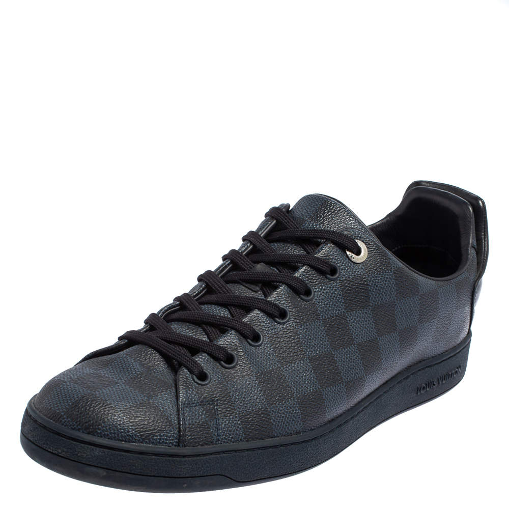 Louis Vuitton Damier Cobalt Canvas Frontrow Low Top Sneakers Size 43.5
