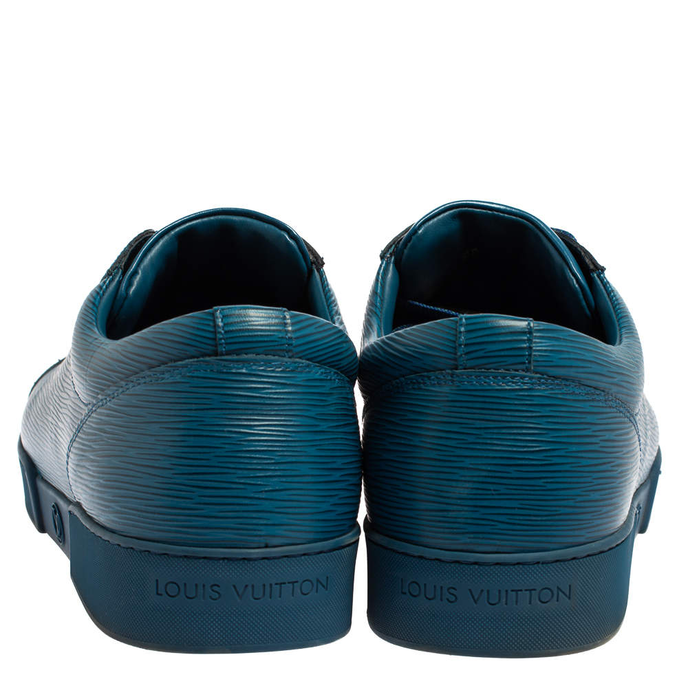 Louis Vuitton Blue Epi Leather Concorde Low Top Sneakers Size 44