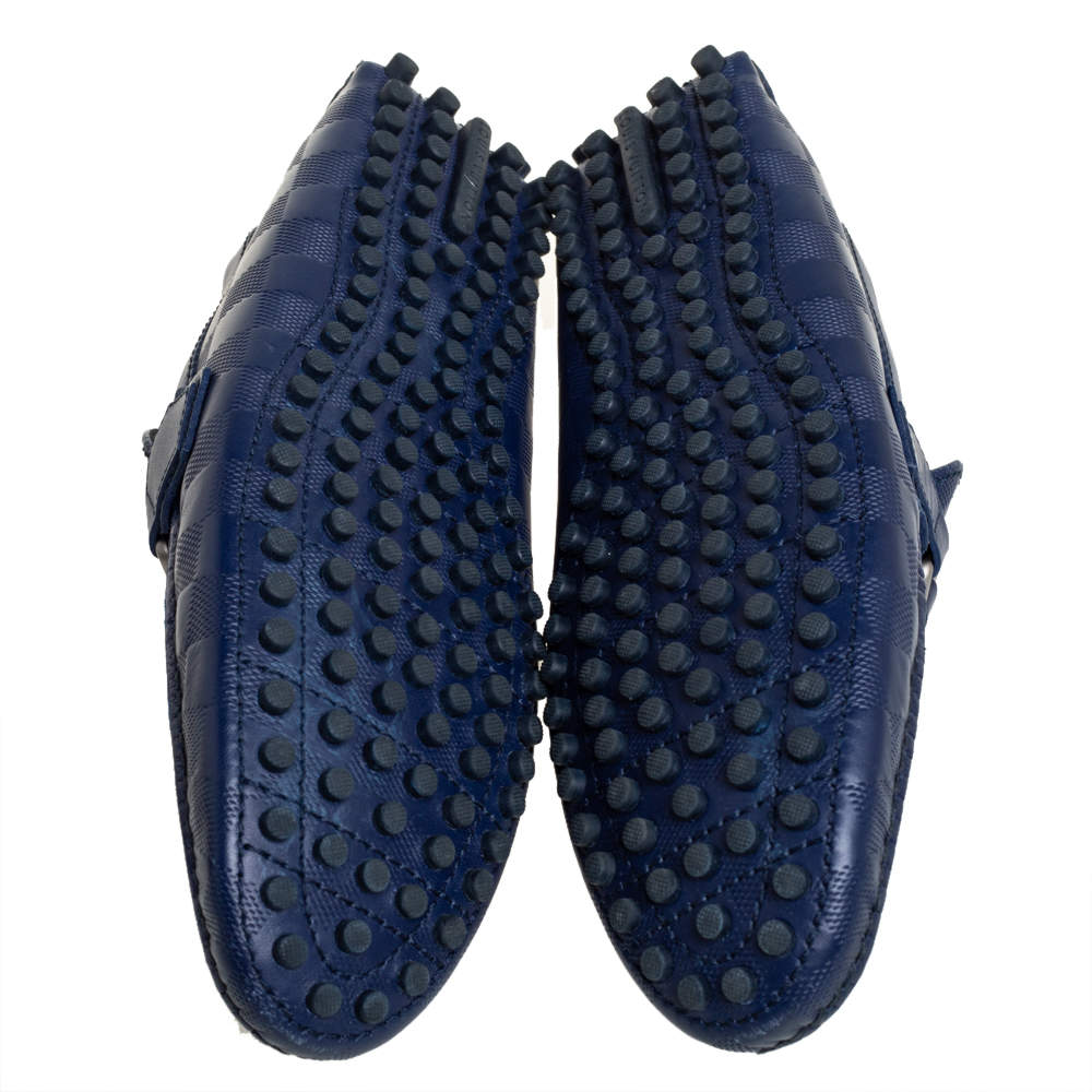 Hockenheim leather flats Louis Vuitton Blue size 7.5 UK in Leather -  29858150