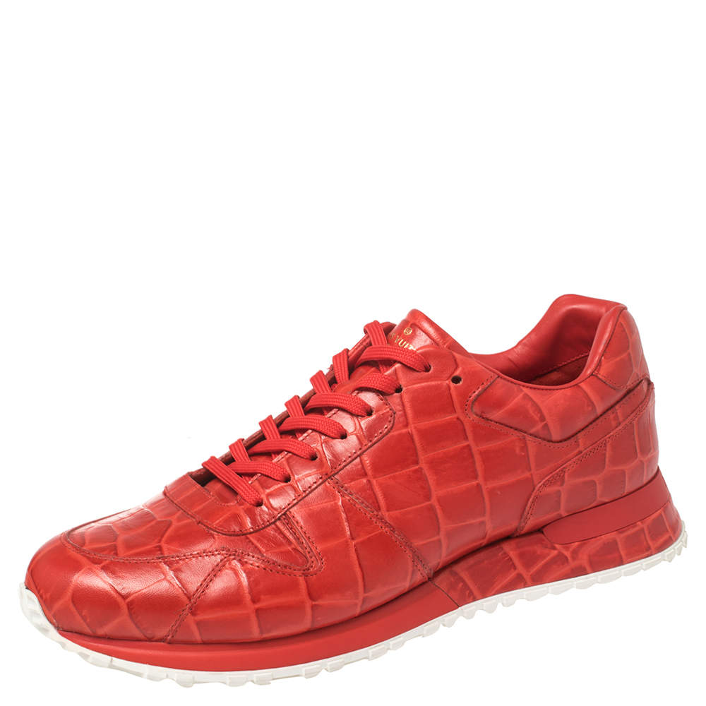 Louis Vuitton - Authenticated Run Away Trainer - Leather Red Crocodile for Men, Very Good Condition