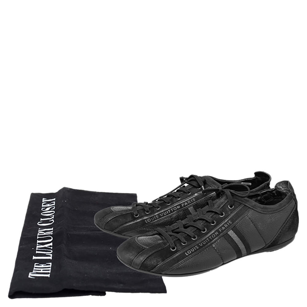 Louis Vuitton Paris 2011 Black Nubuck & Leather Cosmos Low Top Sneakers Sz  10 43