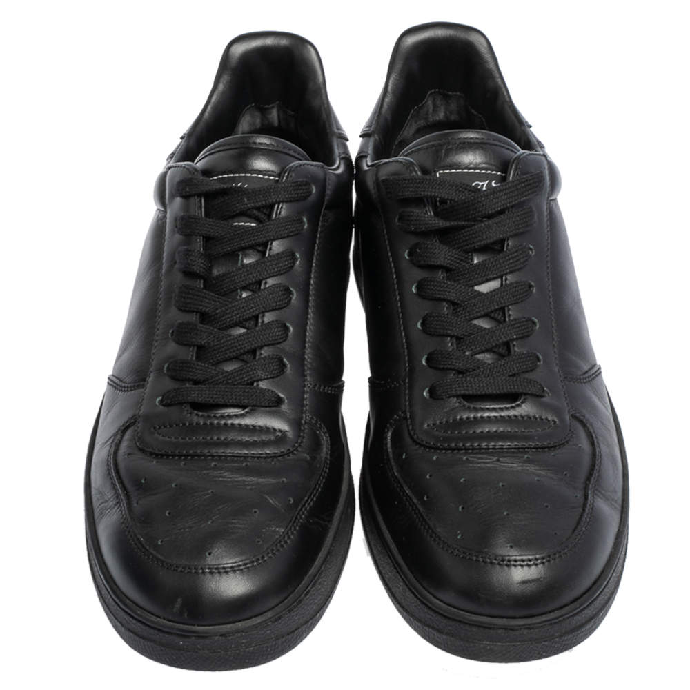 Rivoli leather high trainers Louis Vuitton Black size 9.5 UK in Leather -  29584721