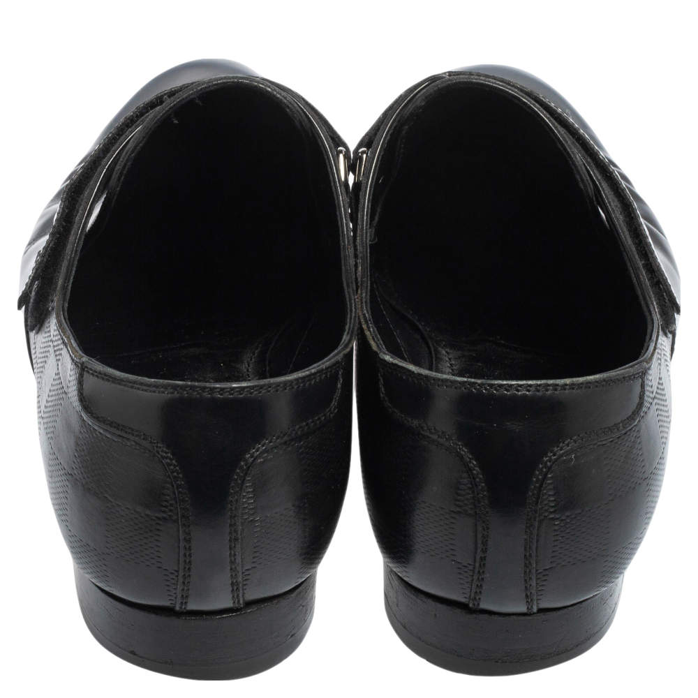 Louis Vuitton Black Leather Velcro Strap Derby Size 40.5 Louis Vuitton