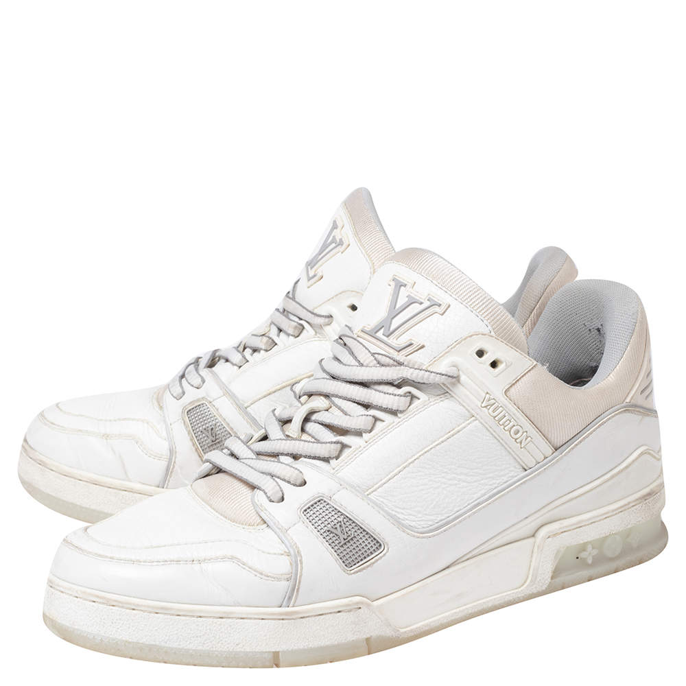 Louis Vuitton White Leather LV Trainer Sneakers Size 43 Louis Vuitton | The  Luxury Closet