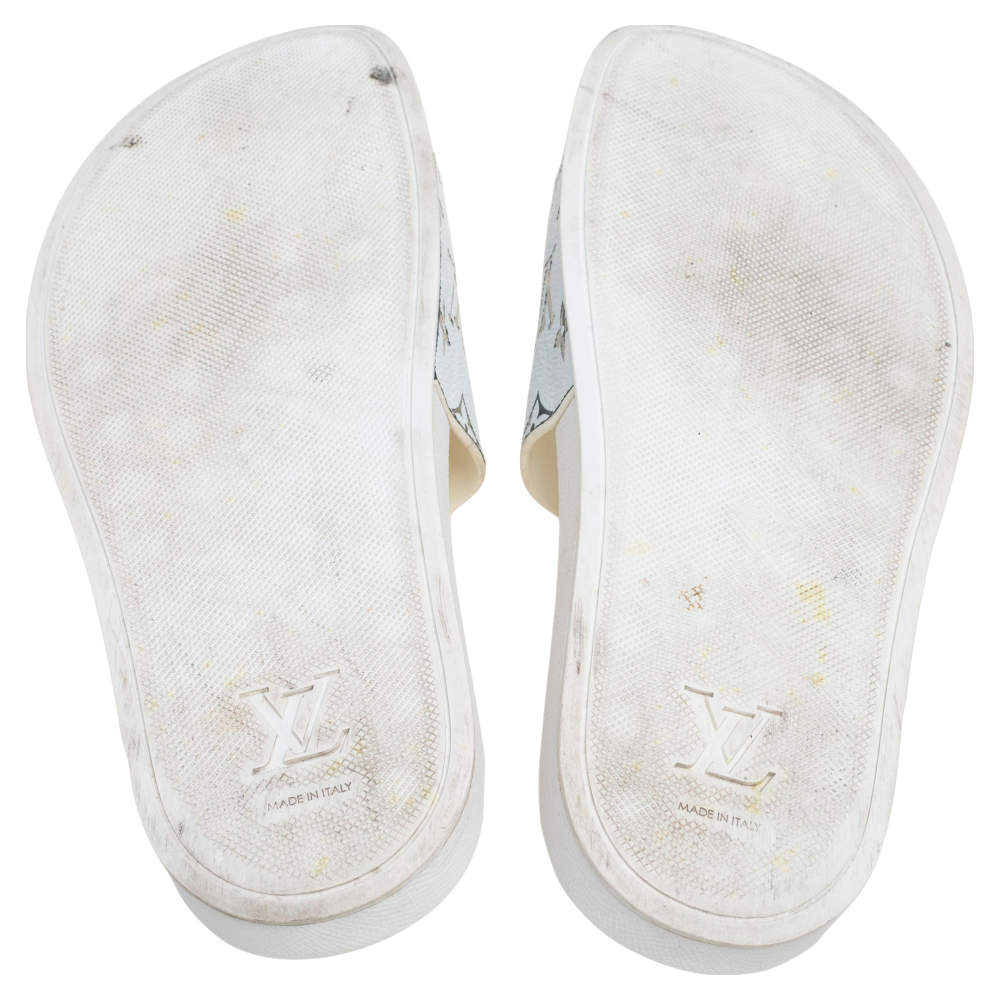 Waterfront sandals Louis Vuitton White size 9 UK in Plastic - 32920064