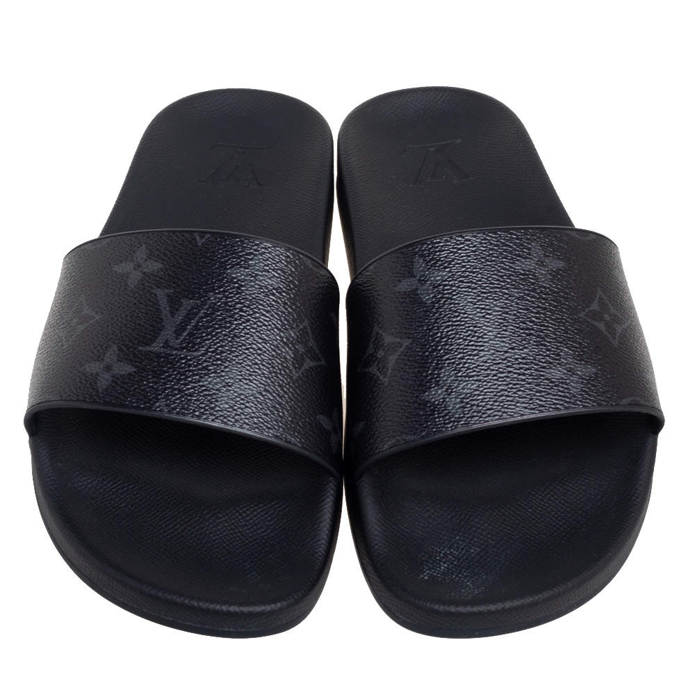 Louis Vuitton Monogram Canvas Waterfront Flat Slides Size 40 Louis