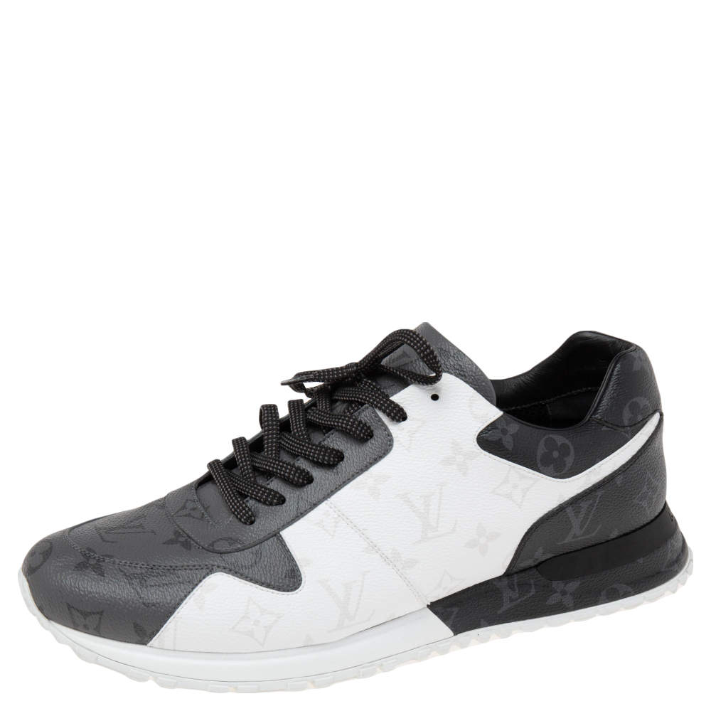 Pre Owned حذاء رياضي لوي فيتون ران أواي كانفاس مونوغرامي ثلاثي اللون مقاس 45