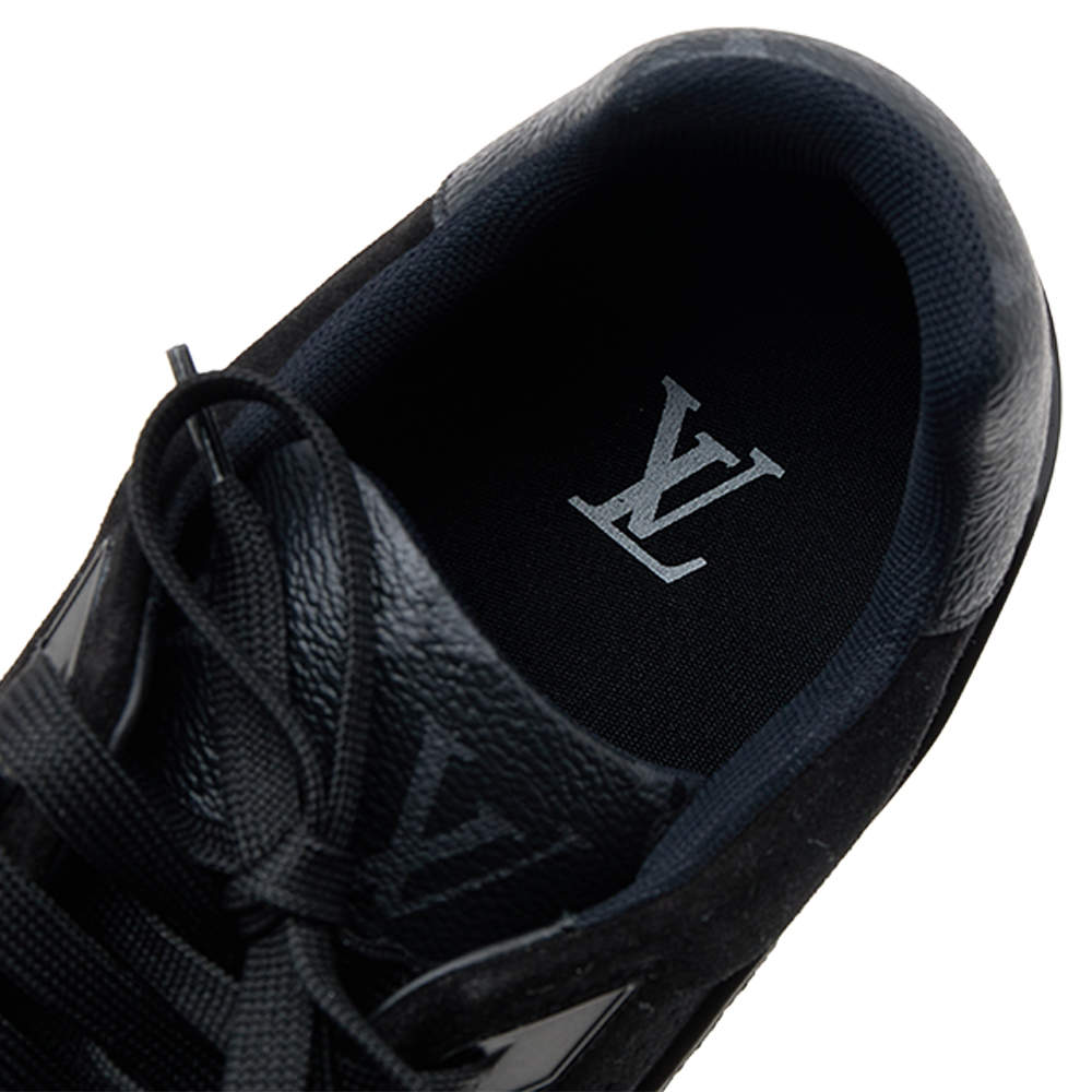 Louis Vuitton Monogram Eclipse Canvas and Suede LV Trainer Sneakers Size 42 Louis  Vuitton