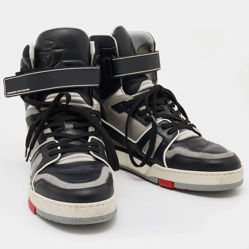 Louis Vuitton Multicolor Leather And Suede LV Trainer High Top